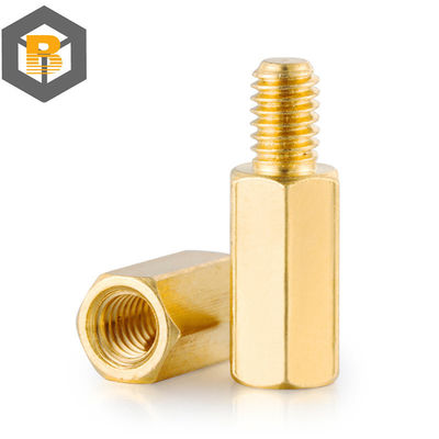 Hex Messing Manlijk Vrouwelijk Standoff Board Stud Metrisch Hexagon Gedrukt Pilaar PCB Moederbord Spacer Bolt Schroef M2m2.5m3 M4 M5*2-80mm Op maat door 2D/3D/tekening