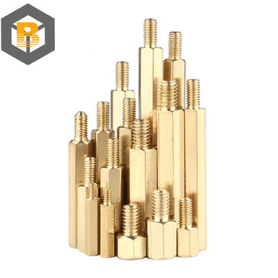 Hex Messing Manlijk Vrouwelijk Standoff Board Stud Metrisch Hexagon Gedrukt Pilaar PCB Moederbord Spacer Bolt Schroef M2m2.5m3 M4 M5*2-80mm Op maat door 2D/3D/tekening
