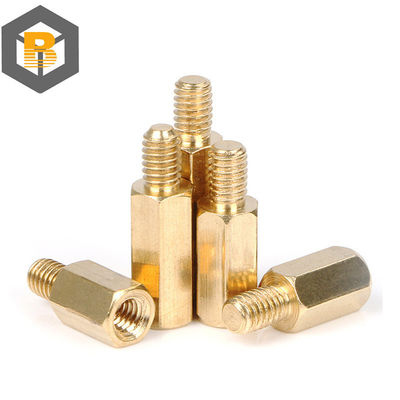 Hex Messing Manlijk Vrouwelijk Standoff Board Stud Metrisch Hexagon Gedrukt Pilaar PCB Moederbord Spacer Bolt Schroef M2m2.5m3 M4 M5*2-80mm Op maat door 2D/3D/tekening