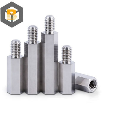 Custom roestvrij staal Hex Standoff Man to Female Spacer Precision Bewerking Deel 2D