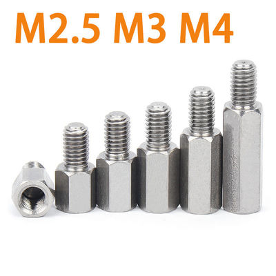 Custom roestvrij staal Hex Standoff Man to Female Spacer Precision Bewerking Deel 2D
