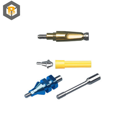 Op maat gemaakte tandheelkundige implantaten Abutment Titanium legering Retentieschroeven Rechte Plural Abutment Precision Machining Part