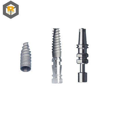 Op maat gemaakte tandheelkundige implantaten Abutment Titanium legering Retentieschroeven Rechte Plural Abutment Precision Machining Part
