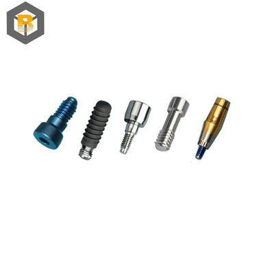 Op maat gemaakte tandheelkundige implantaten Abutment Titanium legering Retentieschroeven Rechte Plural Abutment Precision Machining Part