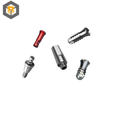 Op maat gemaakte tandheelkundige implantaten Abutment Titanium legering Retentieschroeven Rechte Plural Abutment Precision Machining Part