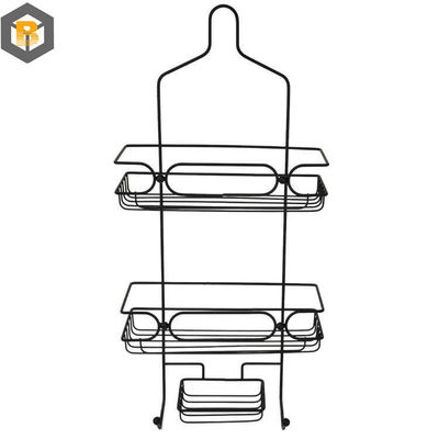 Op maat gemaakt door 2D/3D/tekening 2 Tier Metal Zwart Badkamer Basket Organisator voor Douche Caddy