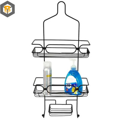 Op maat gemaakt door 2D/3D/tekening 2 Tier Metal Zwart Badkamer Basket Organisator voor Douche Caddy