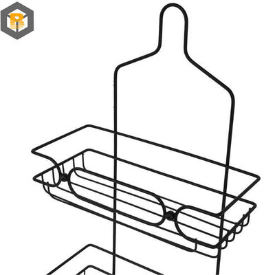 Op maat gemaakt door 2D/3D/tekening 2 Tier Metal Zwart Badkamer Basket Organisator voor Douche Caddy