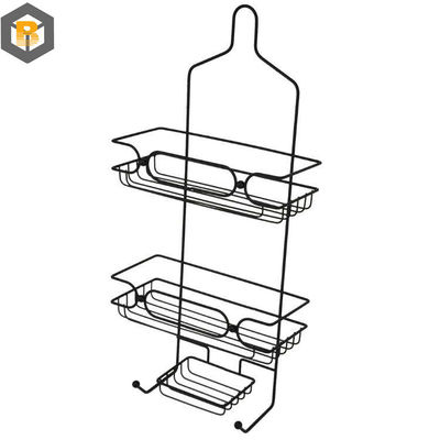 Op maat gemaakt door 2D/3D/tekening 2 Tier Metal Zwart Badkamer Basket Organisator voor Douche Caddy
