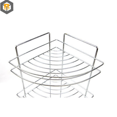 Custom 2D / 3D tekenen Badkamergereedschap 3 Tier Douche opslagrek Hoek Staande handdoek Caddy
