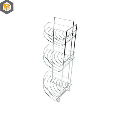 Custom 2D / 3D tekenen Badkamergereedschap 3 Tier Douche opslagrek Hoek Staande handdoek Caddy