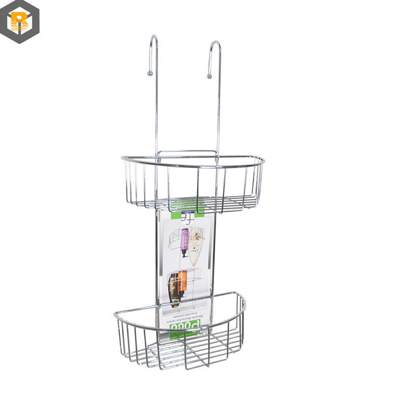 Custom door 2D Metal Wire Storage Organizer voor badkamer Hangende douche caddy reserveonderdeel