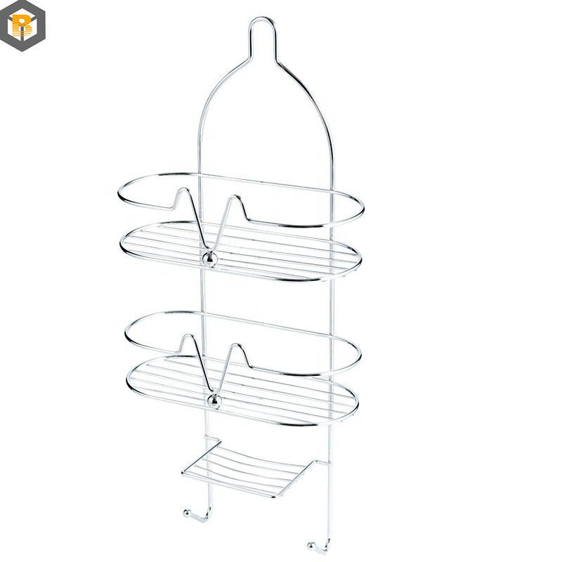 Op maat gemaakt door 2D/3D/tekening Dubbellaag Badkamer Shampoo Berging Rack Muur Mount Plank